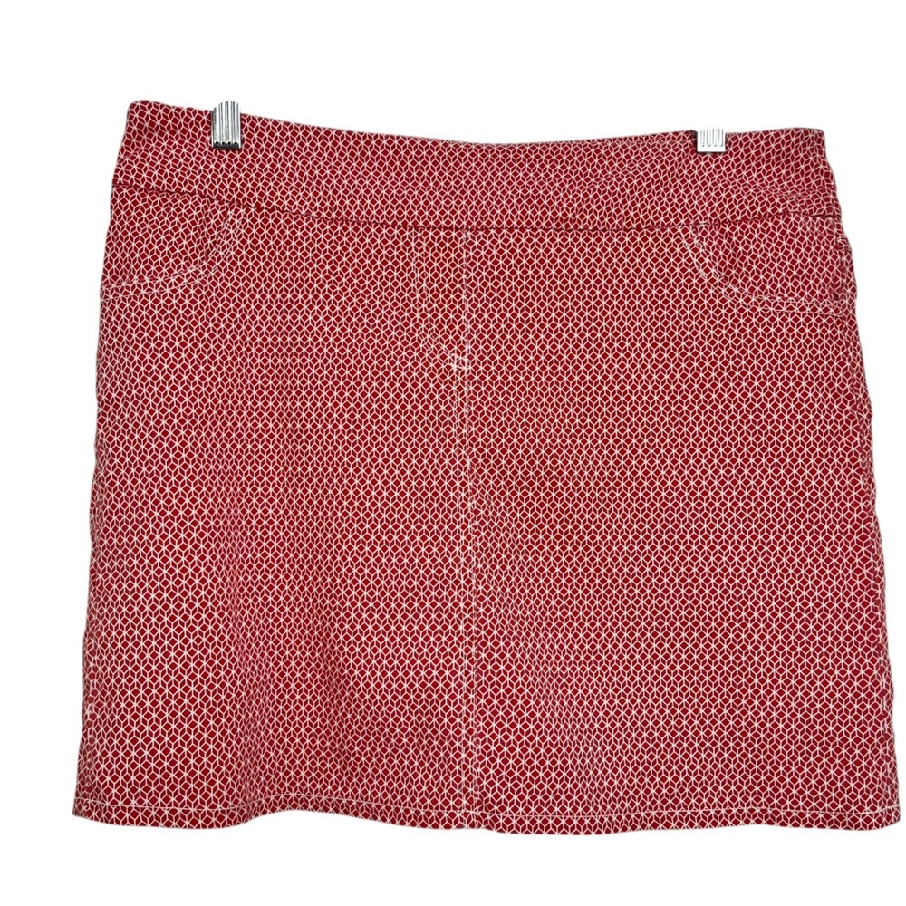 ATTYRE New York‎ Red Geometric Print Skort Size 8